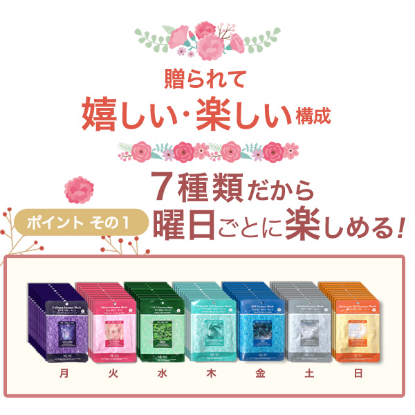 MJCARE オリジナル ギフトセット 7種70枚 【 ミニサイズ キャリーケース＆ミニブローチ付き 】 の画像